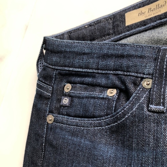 Adriano Goldschmied AG The Ballad Slim Boot Dark Wash Jeans Size 27R /NWOT - Picture 9 of 16